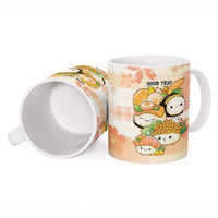Personalized Japanese Kawaii Sushi Ceramic Mug Peach Wagara Palaka This Is How I Roll LT9 - Polynesian Pride
