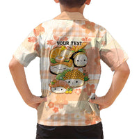 Personalized Japanese Kawaii Sushi Family Matching Summer Maxi Dress and Hawaiian Shirt Peach Wagara Palaka This Is How I Roll