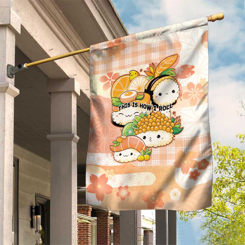 Japanese Kawaii Sushi Garden Flag Peach Wagara Palaka This Is How I Roll
