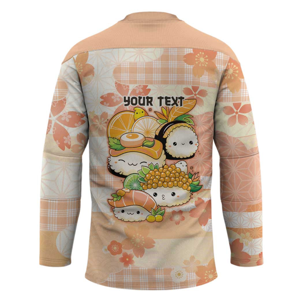 Personalized Japanese Kawaii Sushi Hockey Jersey Peach Wagara Palaka This Is How I Roll