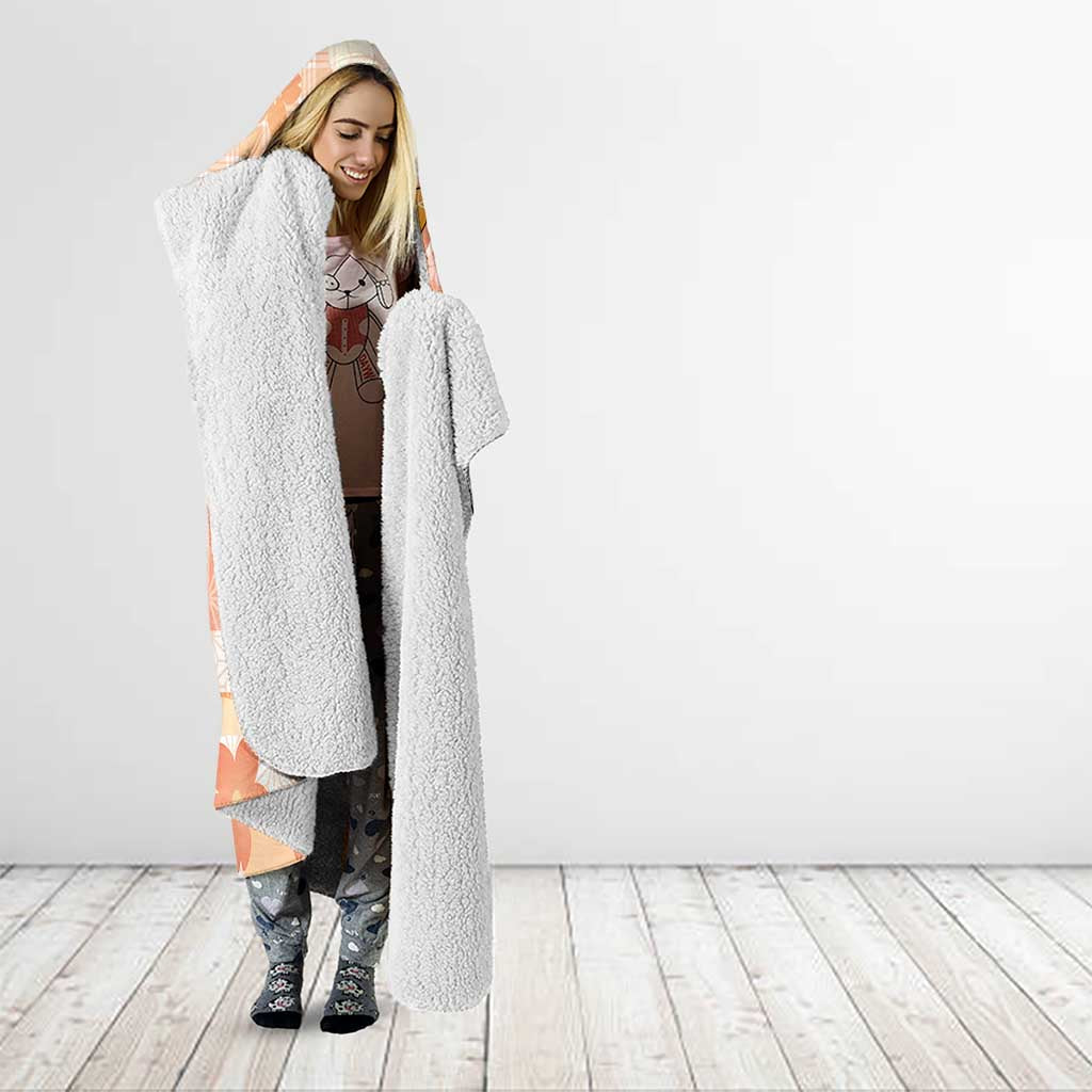 Japanese Kawaii Sushi Hooded Blanket Peach Wagara Palaka This Is How I Roll