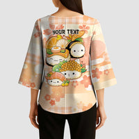Personalized Japanese Kawaii Sushi Kimono Sleeve Blouse Peach Wagara Palaka This Is How I Roll