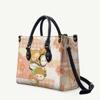 Japanese Kawaii Sushi Leather Bag Peach Wagara Palaka This Is How I Roll LT9 Peach - Polynesian Pride