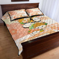 Japanese Kawaii Sushi Quilt Bed Set Peach Wagara Palaka This Is How I Roll