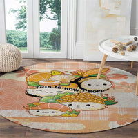 Japanese Kawaii Sushi Round Carpet Peach Wagara Palaka This Is How I Roll