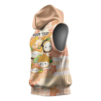 Personalized Japanese Kawaii Sushi Sleeveless Hoodie Peach Wagara Palaka This Is How I Roll