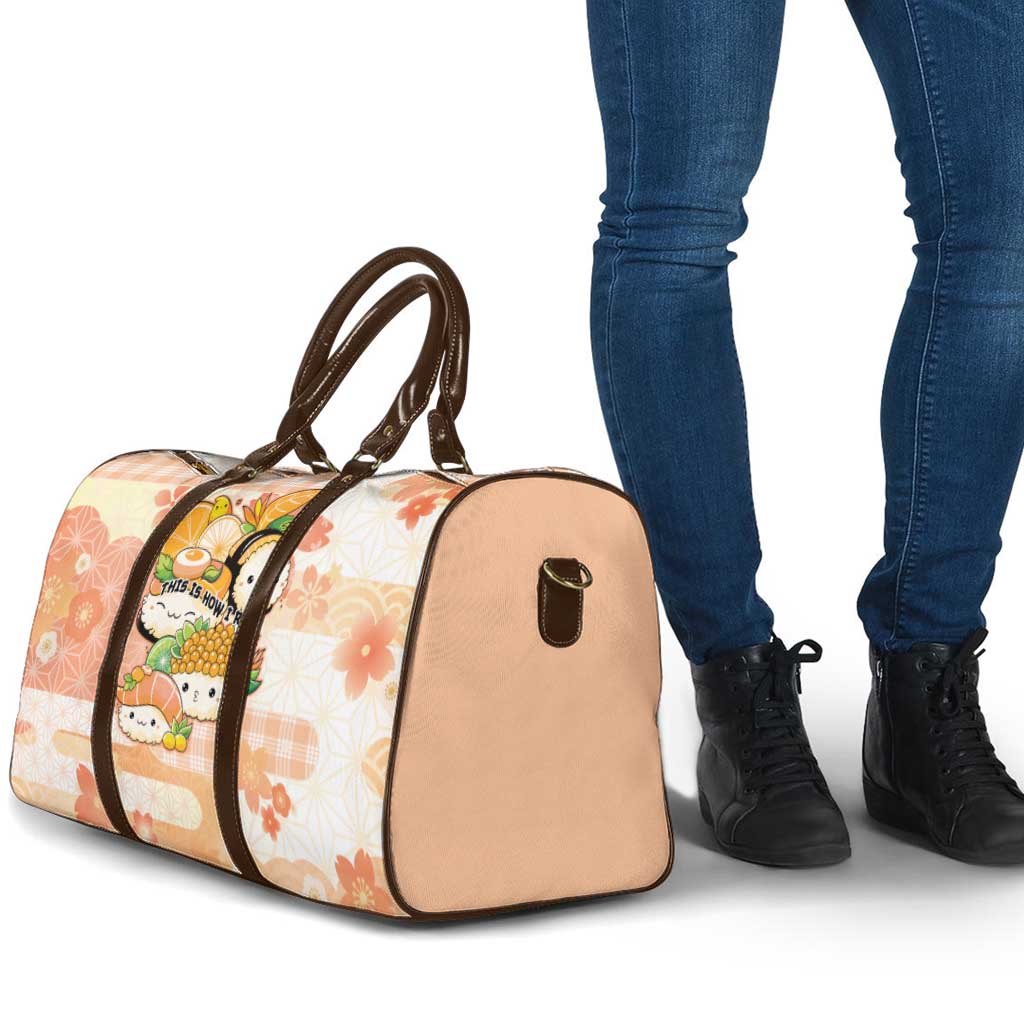 Japanese Kawaii Sushi Travel Bag Peach Wagara Palaka This Is How I Roll