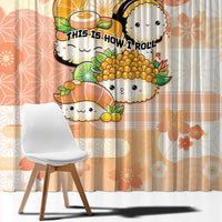 Japanese Kawaii Sushi Window Curtain Peach Wagara Palaka This Is How I Roll