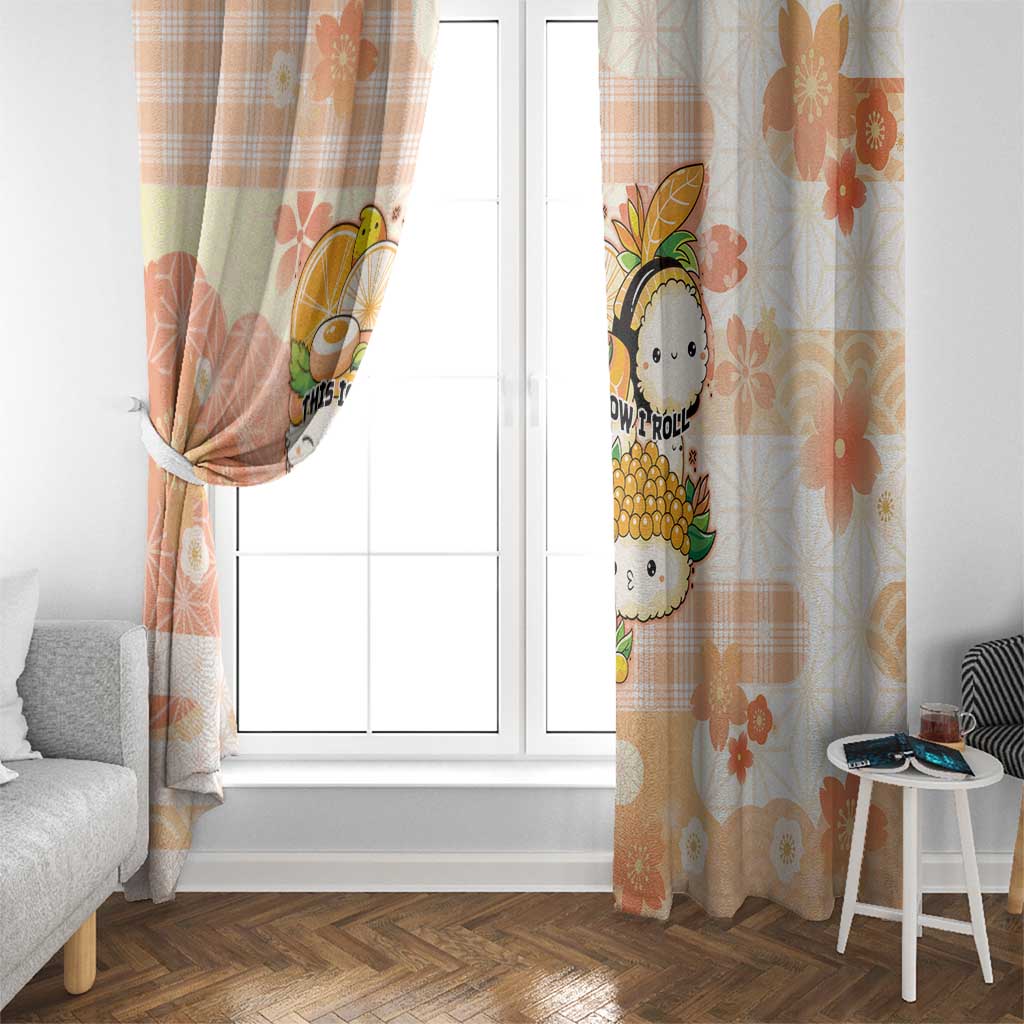 Japanese Kawaii Sushi Window Curtain Peach Wagara Palaka This Is How I Roll