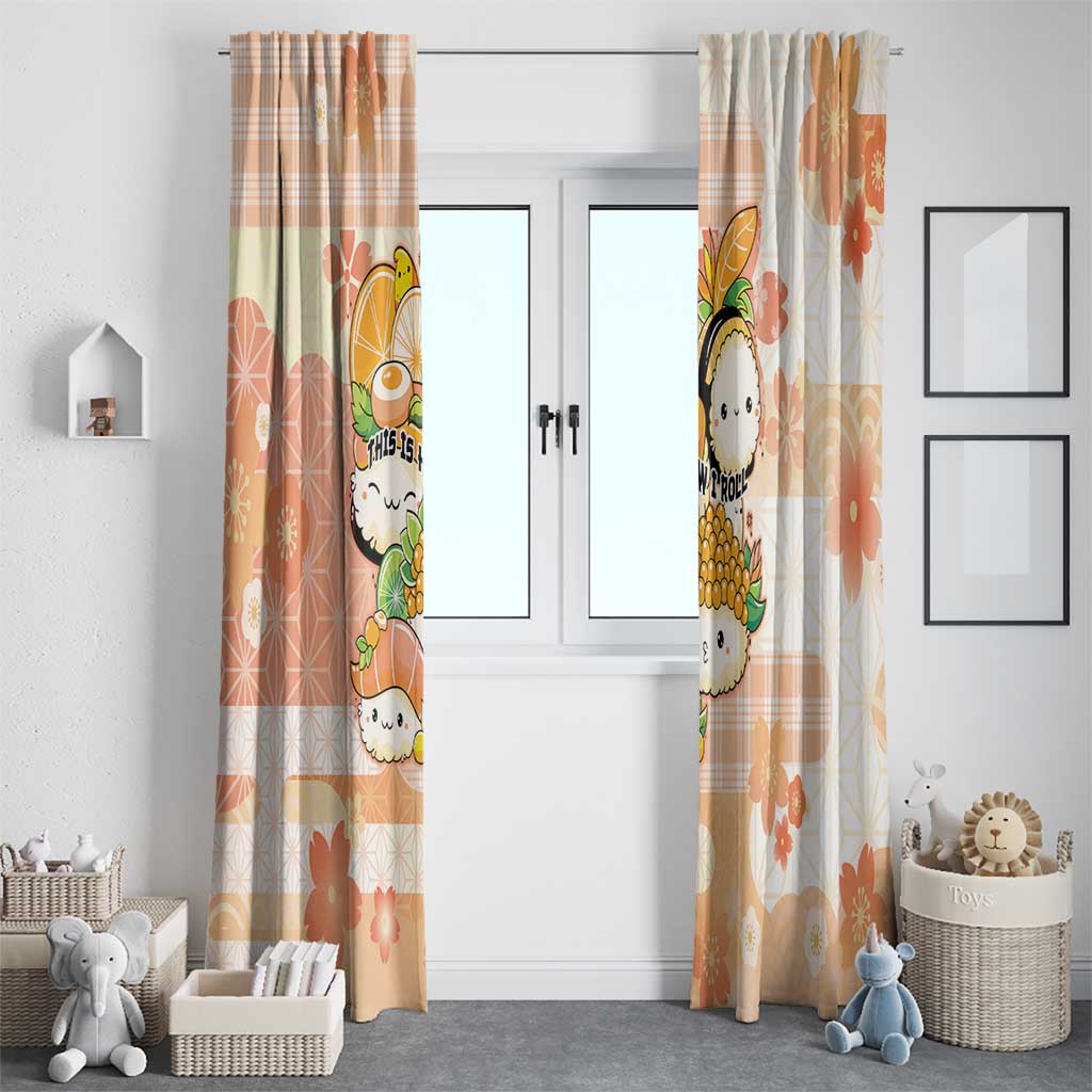 Japanese Kawaii Sushi Window Curtain Peach Wagara Palaka This Is How I Roll