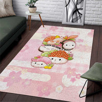 Japanese Kawaii Sushi Area Rug Pink Wagara Palaka This Is How I Roll