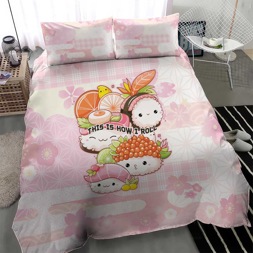 Japanese Kawaii Sushi Bedding Set Pink Wagara Palaka This Is How I Roll