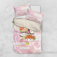 Japanese Kawaii Sushi Bedding Set Pink Wagara Palaka This Is How I Roll