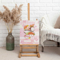 Japanese Kawaii Sushi Canvas Wall Art Pink Wagara Palaka This Is How I Roll