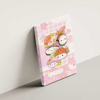 Japanese Kawaii Sushi Canvas Wall Art Pink Wagara Palaka This Is How I Roll