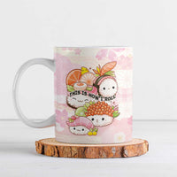 Personalized Japanese Kawaii Sushi Ceramic Mug Pink Wagara Palaka This Is How I Roll