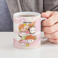 Personalized Japanese Kawaii Sushi Ceramic Mug Pink Wagara Palaka This Is How I Roll