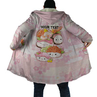 Personalized Japanese Kawaii Sushi Cloak Pink Wagara Palaka This Is How I Roll - Polynesian Pride