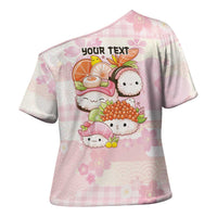 Personalized Japanese Kawaii Sushi Cross Shoulder Shirt Pink Wagara Palaka This Is How I Roll