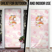 Personalized Japanese Kawaii Sushi Door Cover Pink Wagara Palaka This Is How I Roll LT9 - Polynesian Pride