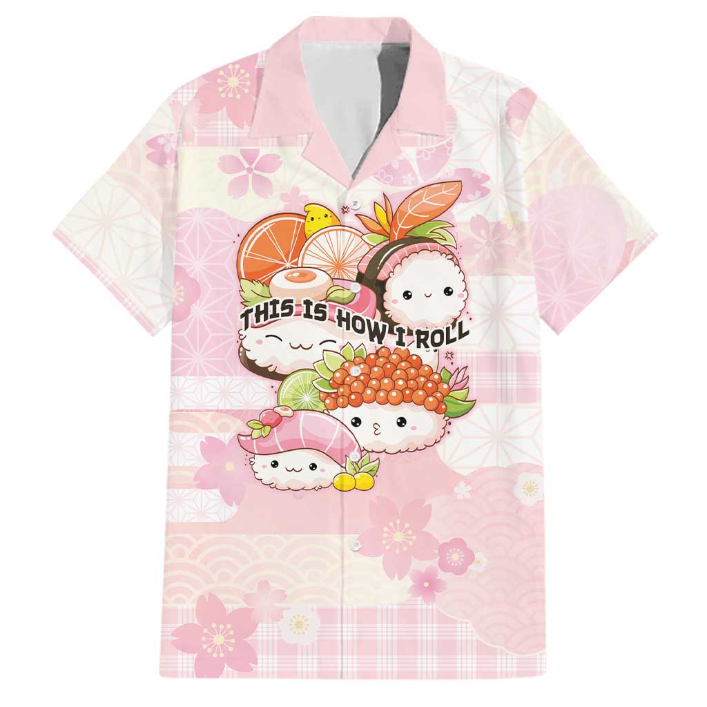 Personalized Japanese Kawaii Sushi Family Matching Mermaid Dress and Hawaiian Shirt Pink Wagara Palaka This Is How I Roll