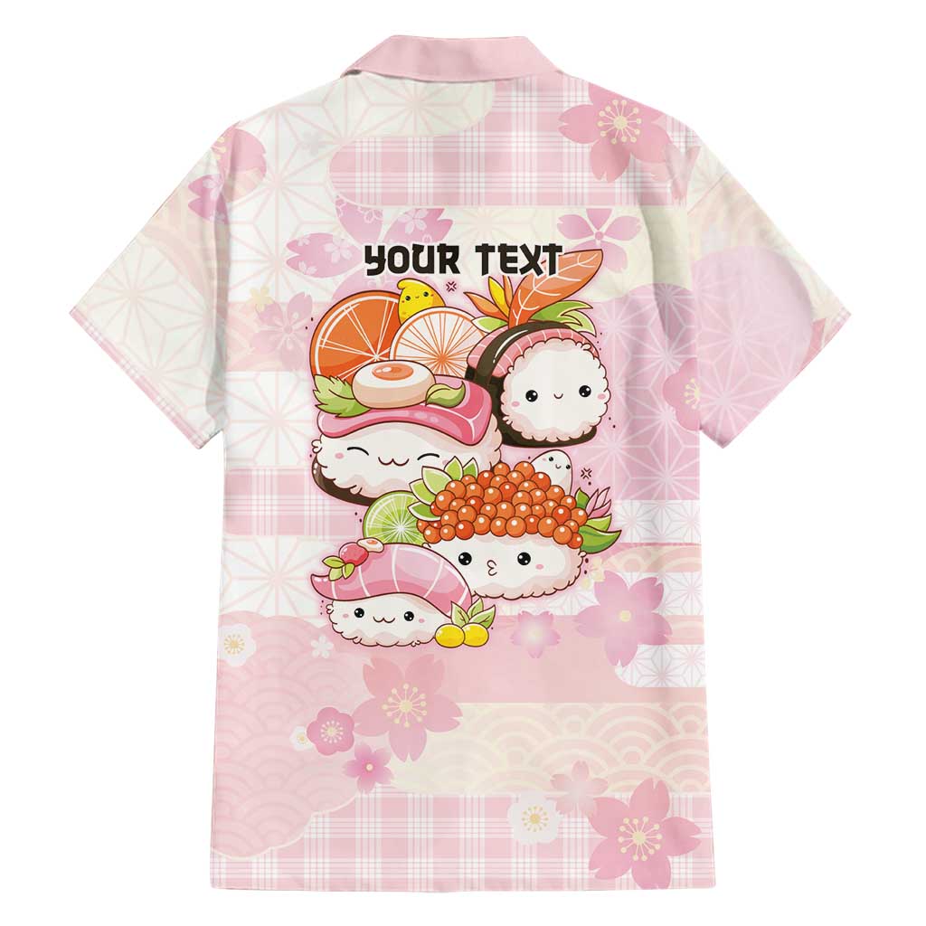 Personalized Japanese Kawaii Sushi Family Matching Puletasi and Hawaiian Shirt Pink Wagara Palaka This Is How I Roll