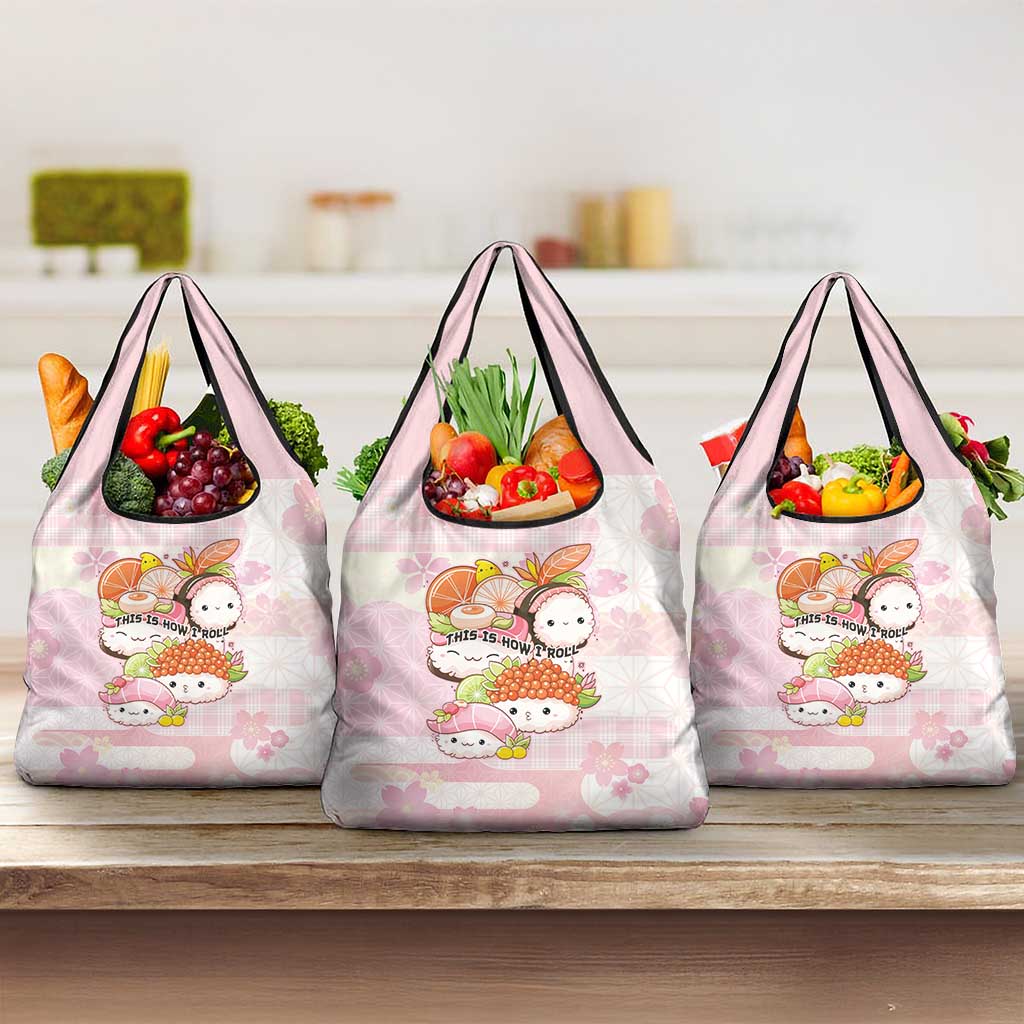 Japanese Kawaii Sushi Grocery Bag Pink Wagara Palaka This Is How I Roll