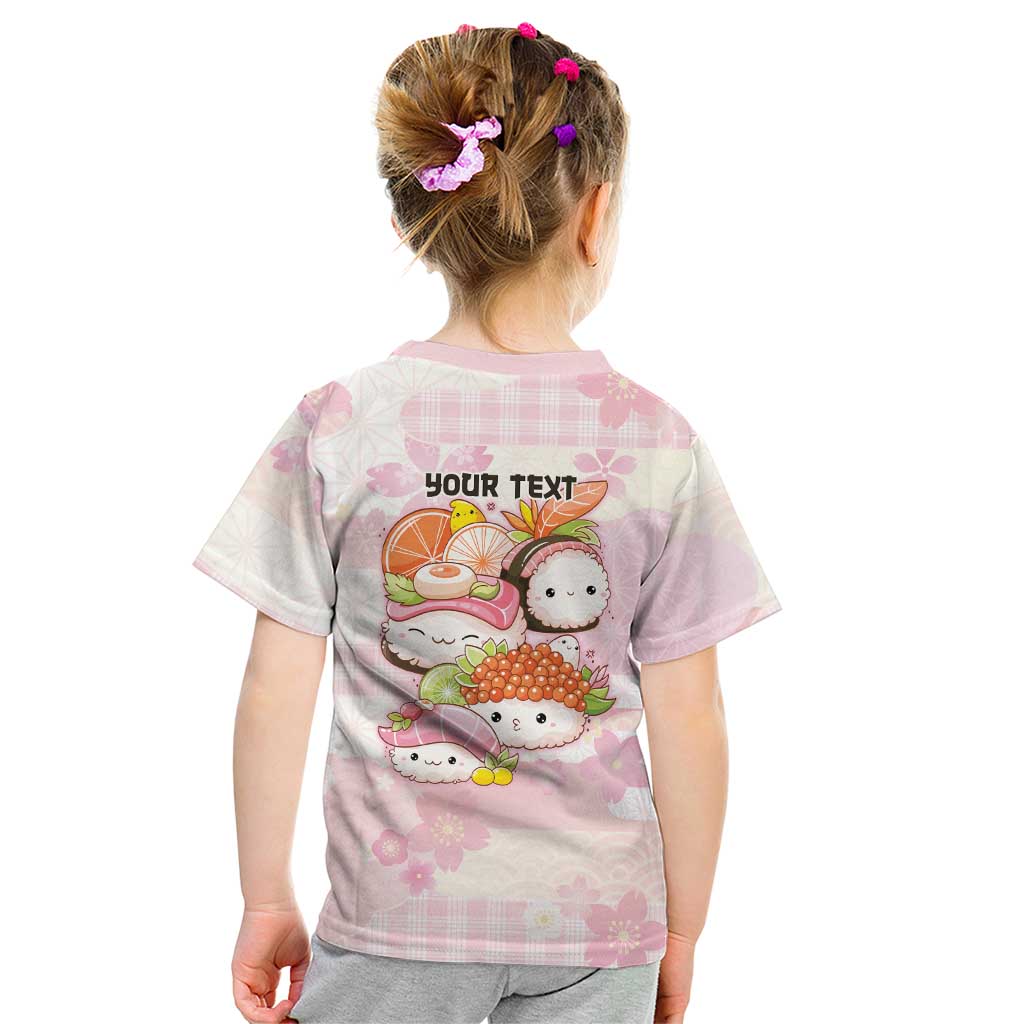 Personalized Japanese Kawaii Sushi Kid T Shirt Pink Wagara Palaka This Is How I Roll