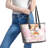 Japanese Kawaii Sushi Leather Tote Bag Pink Wagara Palaka This Is How I Roll