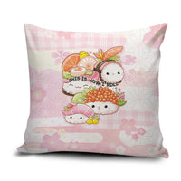Japanese Kawaii Sushi Pillow Cover Pink Wagara Palaka This Is How I Roll