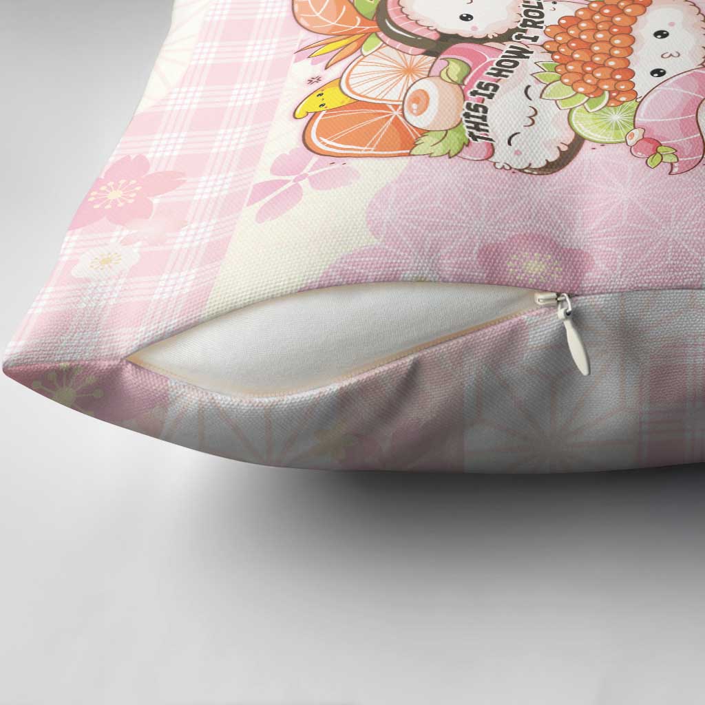 Japanese Kawaii Sushi Pillow Cover Pink Wagara Palaka This Is How I Roll