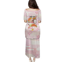 Personalized Japanese Kawaii Sushi Puletasi Pink Wagara Palaka This Is How I Roll LT9 - Polynesian Pride