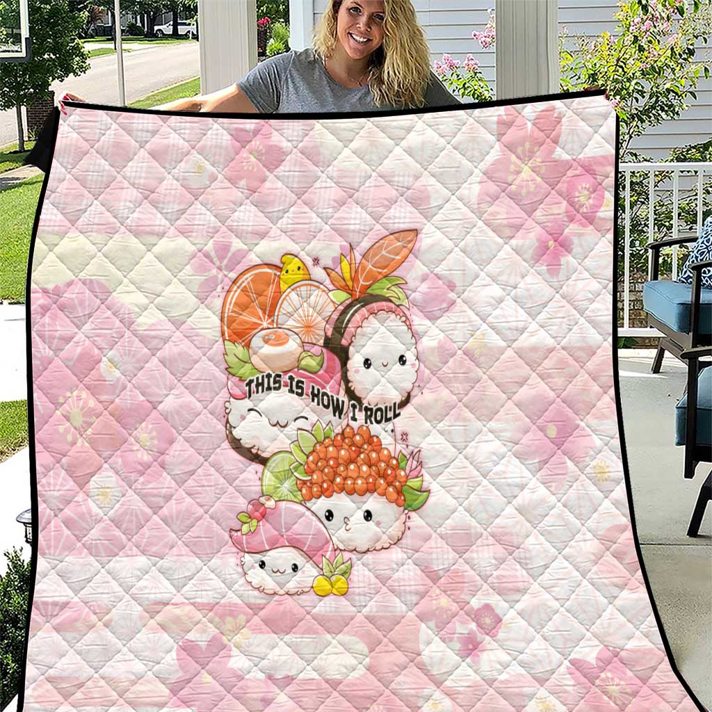 Japanese Kawaii Sushi Quilt Pink Wagara Palaka This Is How I Roll LT9 Pink - Polynesian Pride