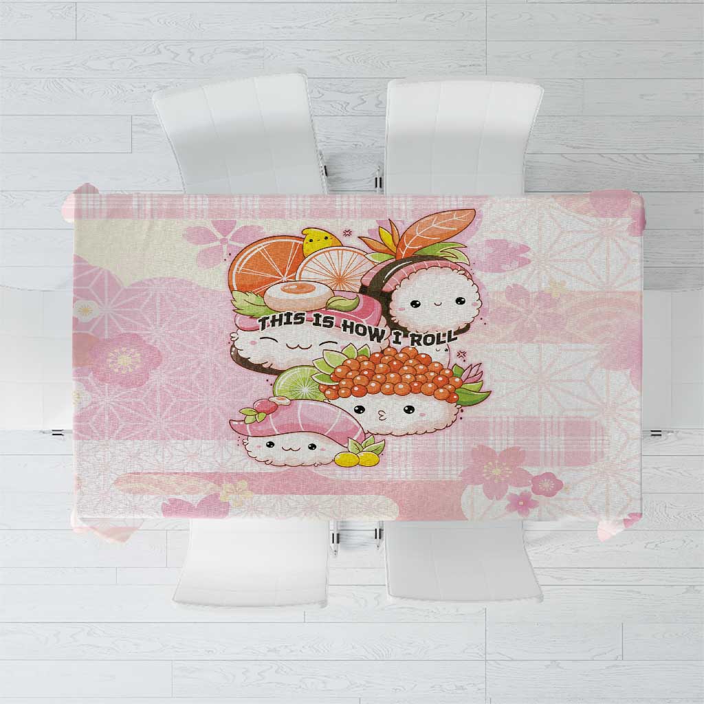 Japanese Kawaii Sushi Tablecloth Pink Wagara Palaka This Is How I Roll