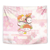 Japanese Kawaii Sushi Tapestry Pink Wagara Palaka This Is How I Roll