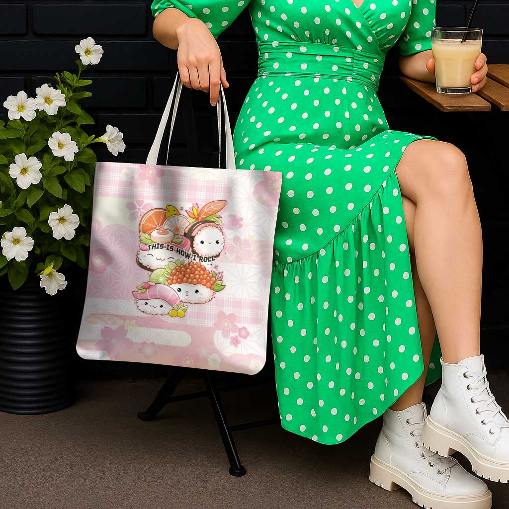 Japanese Kawaii Sushi Tote Bag Pink Wagara Palaka This Is How I Roll