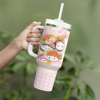 Personalized Japanese Kawaii Sushi Tumbler With Handle Pink Wagara Palaka This Is How I Roll