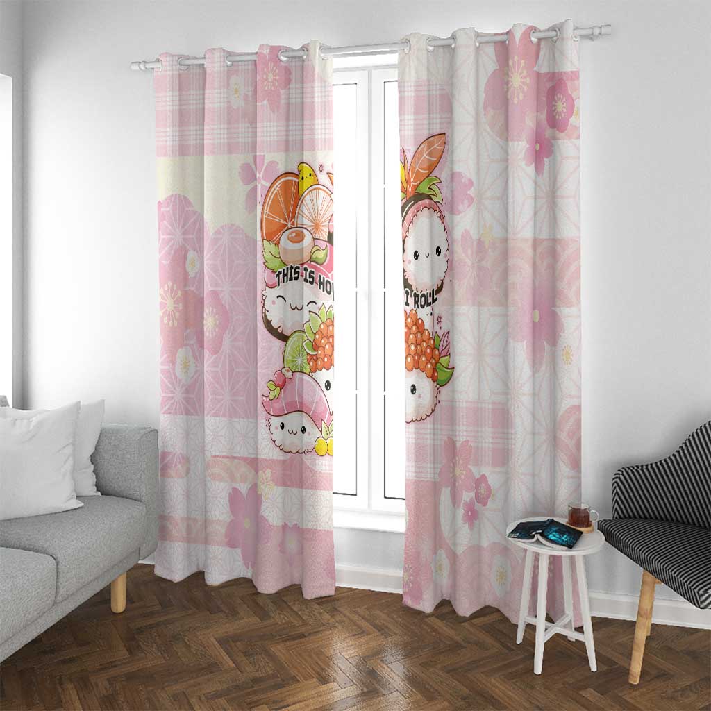 Japanese Kawaii Sushi Window Curtain Pink Wagara Palaka This Is How I Roll