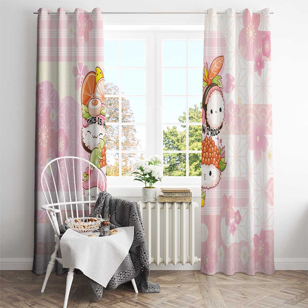 Japanese Kawaii Sushi Window Curtain Pink Wagara Palaka This Is How I Roll