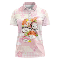 Personalized Japanese Kawaii Sushi Women Polo Shirt Pink Wagara Palaka This Is How I Roll