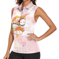 Personalized Japanese Kawaii Sushi Women Sleeveless Polo Shirt Pink Wagara Palaka This Is How I Roll