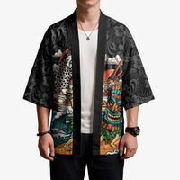 Personalized Japanese Koi Fish Ramen Kimono Tiki Surfing Wagara Hibiscus Pattern