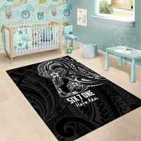 Black Guam Latte Stone Tribal Tattoo Area Rug Hafa Adai Six 7 One