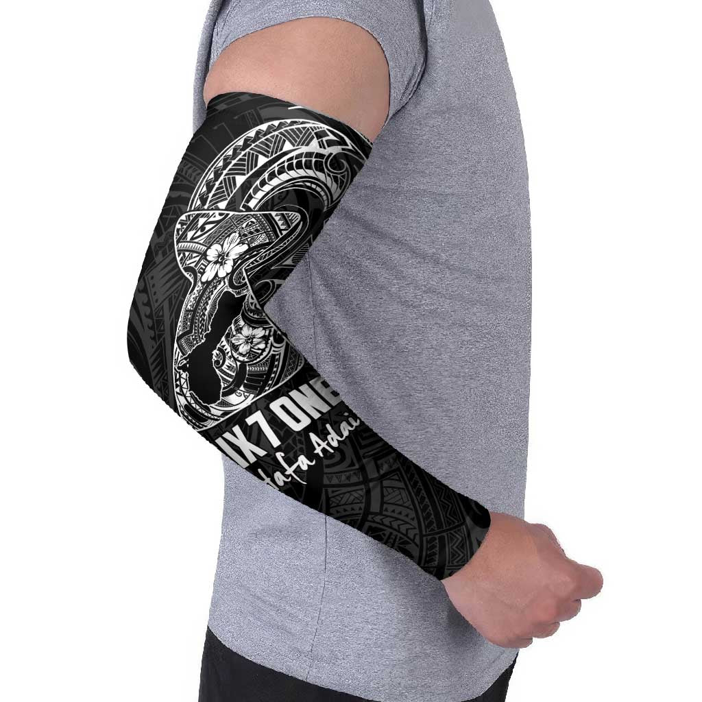 Black Guam Latte Stone Tribal Tattoo Arm Sleeves Hafa Adai Six 7 One - Polynesian Pride