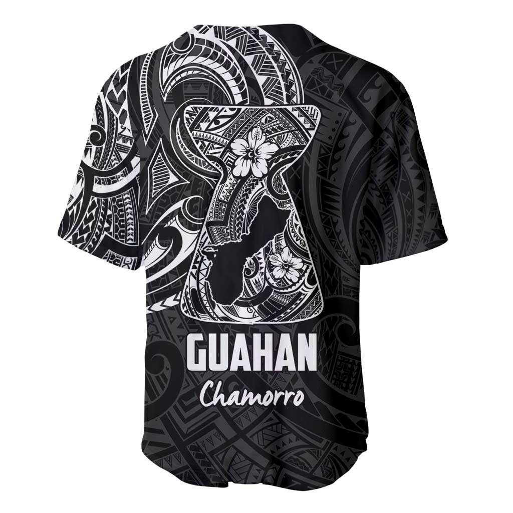 Black Guam Latte Stone Tribal Tattoo Baseball Jersey Hafa Adai Six 7 One