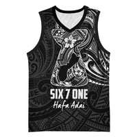 Black Guam Latte Stone Tribal Tattoo Basketball Jersey Hafa Adai Six 7 One - Polynesian Pride
