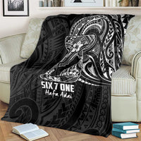 Black Guam Latte Stone Tribal Tattoo Blanket Hafa Adai Six 7 One LT9 - Polynesian Pride