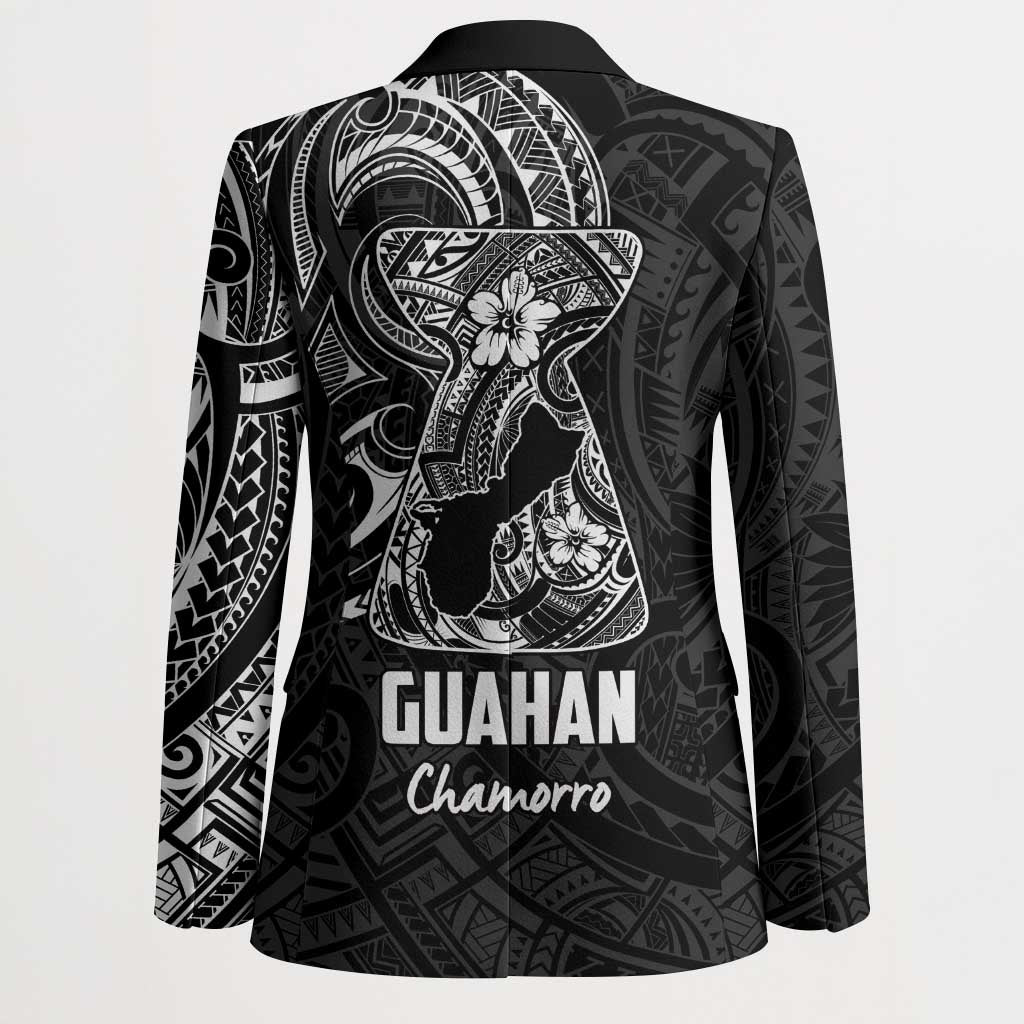 Black Guam Latte Stone Tribal Tattoo Blazer Hafa Adai Six 7 One - Polynesian Pride