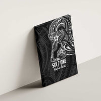 Black Guam Latte Stone Tribal Tattoo Canvas Wall Art Hafa Adai Six 7 One