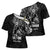 Black Guam Latte Stone Tribal Tattoo Cross Shoulder Shirt Hafa Adai Six 7 One - Polynesian Pride